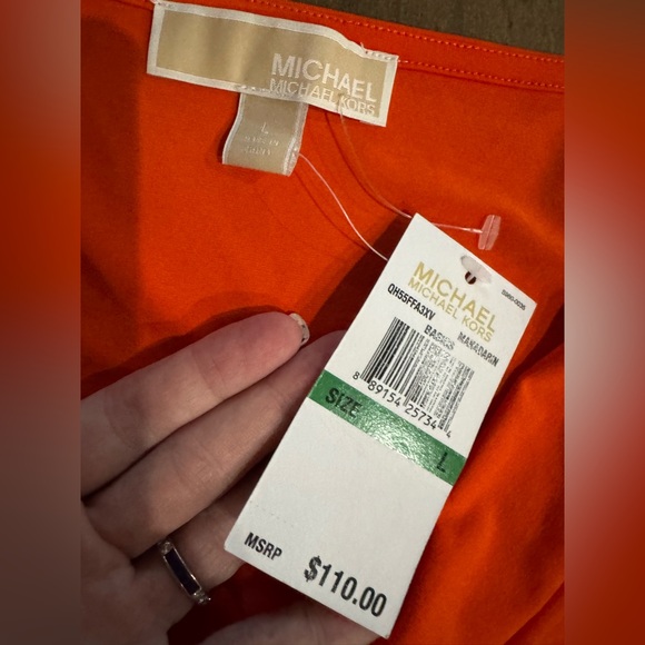 Michael Kors Orange Women’s Blouse - NWT - Picture 2 of 12
